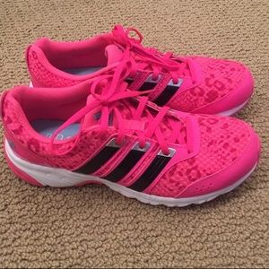 Pink leopard print run smart adidas. Like new!